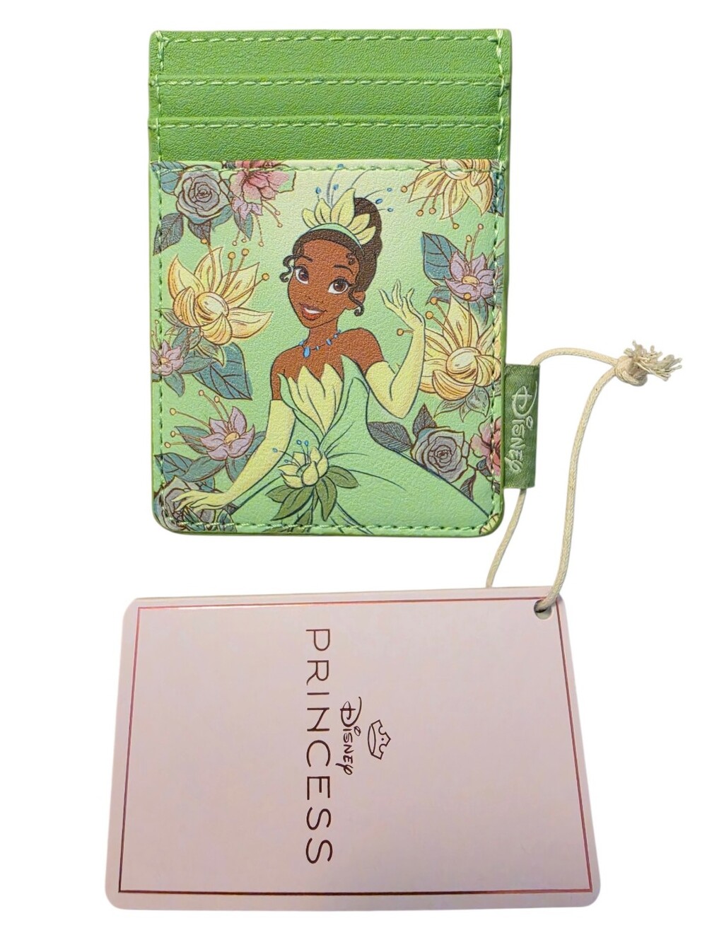 Loungefly Disney Princess Tiana Card Holder Wallet Floral Faux Leather NWT